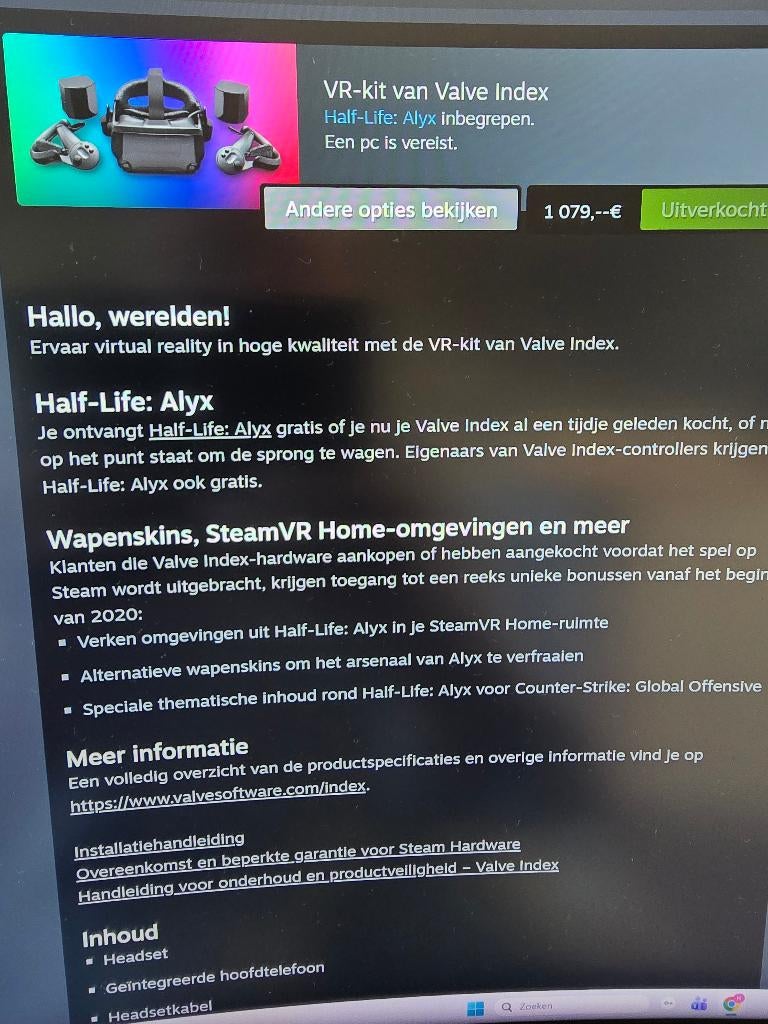 vr bril, Games en Spelcomputers, Virtual Reality, Ophalen, Zo goed als nieuw, VR-bril, Pc