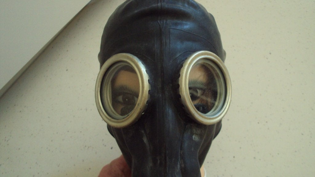 DDR zwart rubberen gasmasker ("fetish"), Verzamelen, Ophalen of Verzenden
