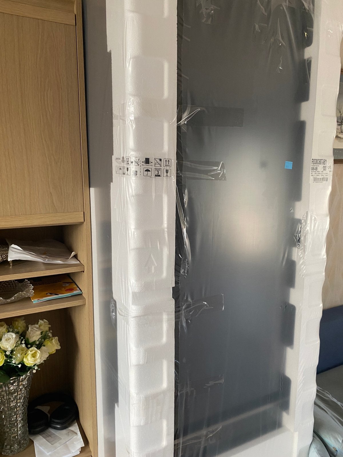 Nieuwe koelkast Samsung in verpakking, Elektronische apparatuur, Koelkasten en IJskasten, 200 liter of meer, Ophalen, Nieuw, Met vriesvak