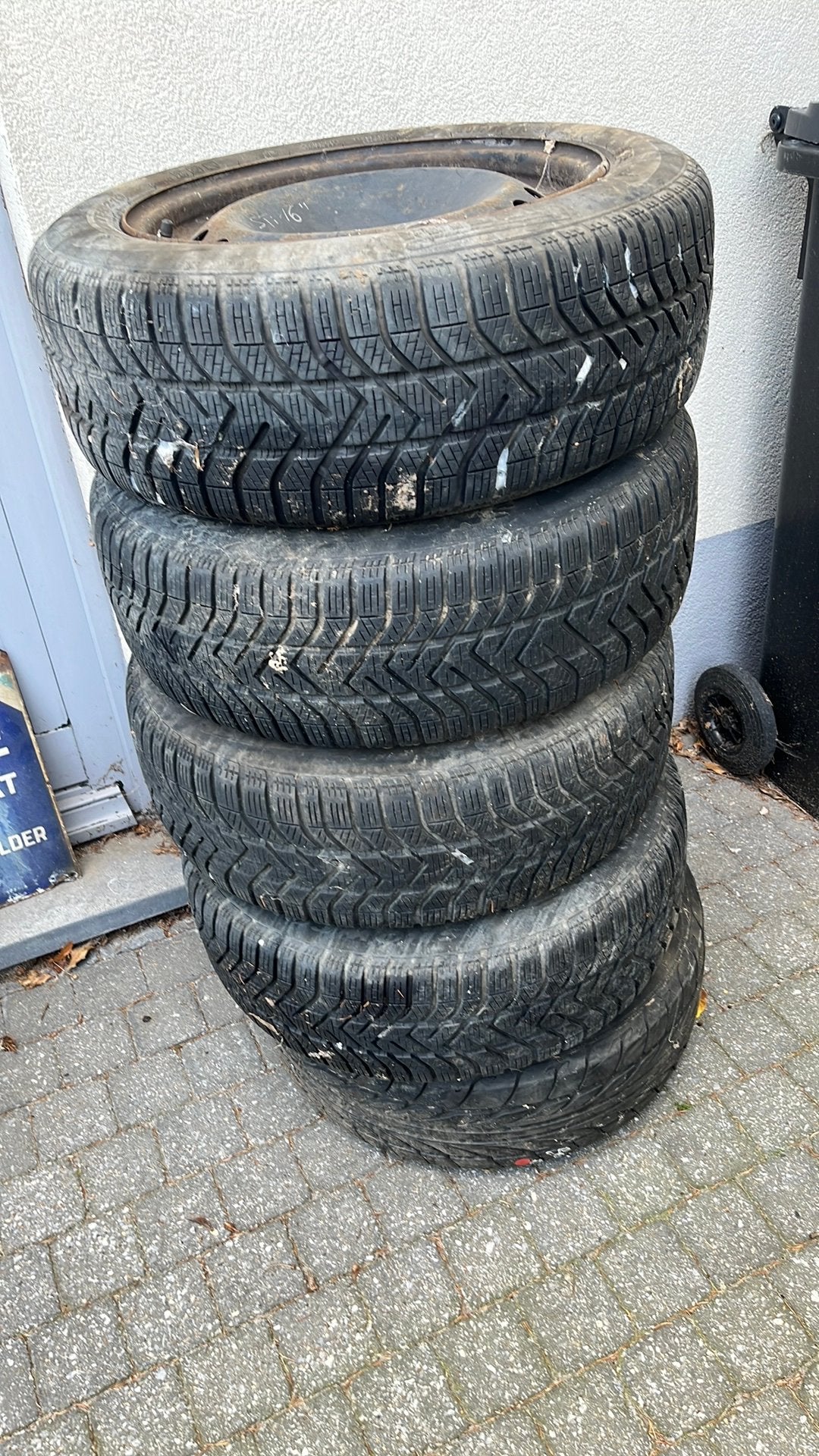 Winterbanden 4x 205 55 R16, Auto-onderdelen, Ophalen, Winterbanden, Band(en)