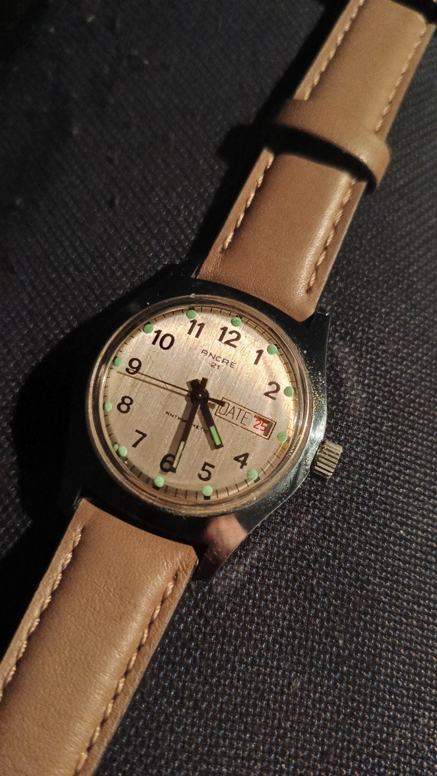 autre belle montre remontable pour homme, Montre-bracelet, Autres marques, Enlèvement ou Envoi, Cuir