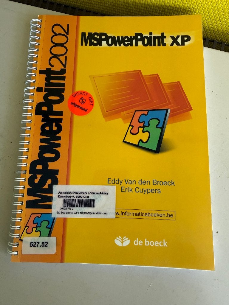 MSPowerpoint XP, Boeken, Informatica en Computer, Ophalen of Verzenden, Zo goed als nieuw, Overige onderwerpen