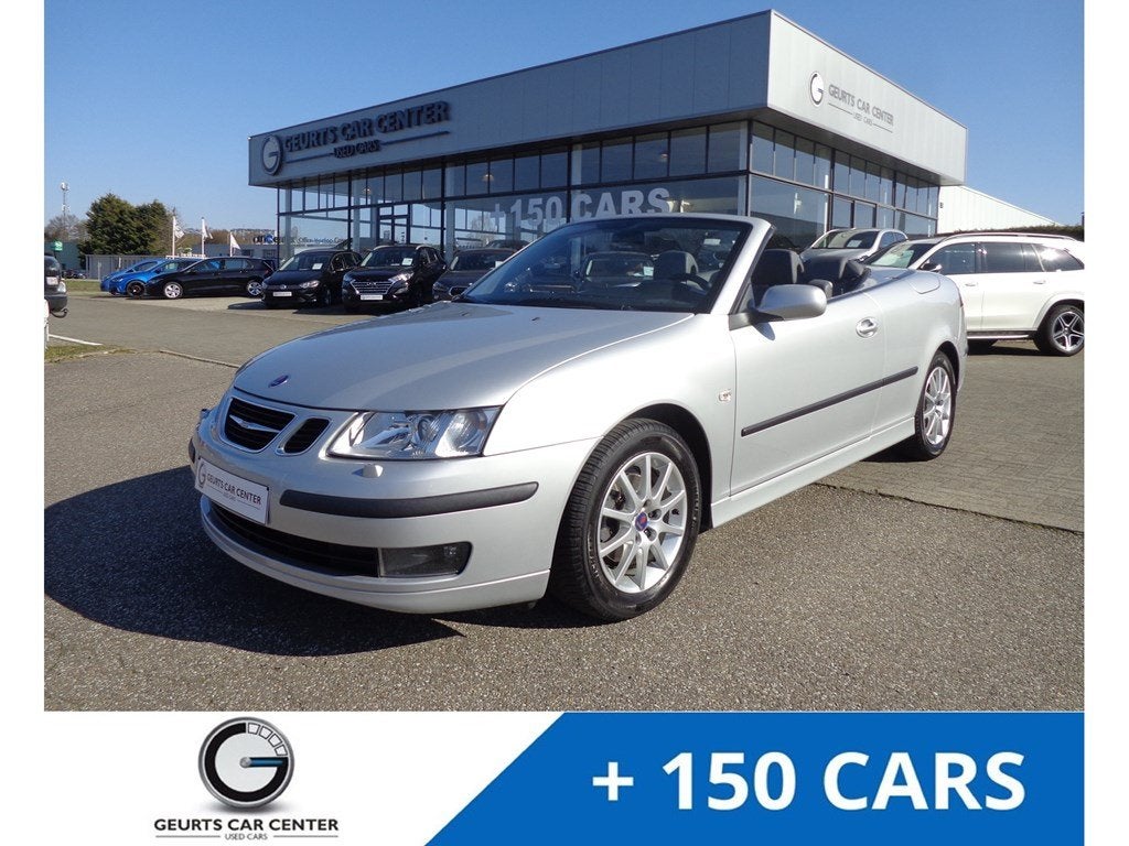 Saab 9-3 Cabrio 1.8t Vector Aut. 96dkm TOPSTAAT !, Autos, Saab, Argent ou Gris, Achat, Cabriolet, Noir