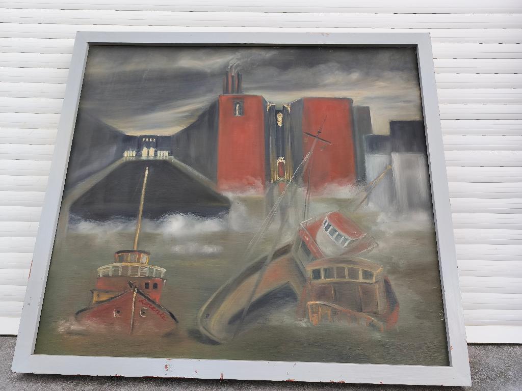 huile sur toile marine, Enlèvement