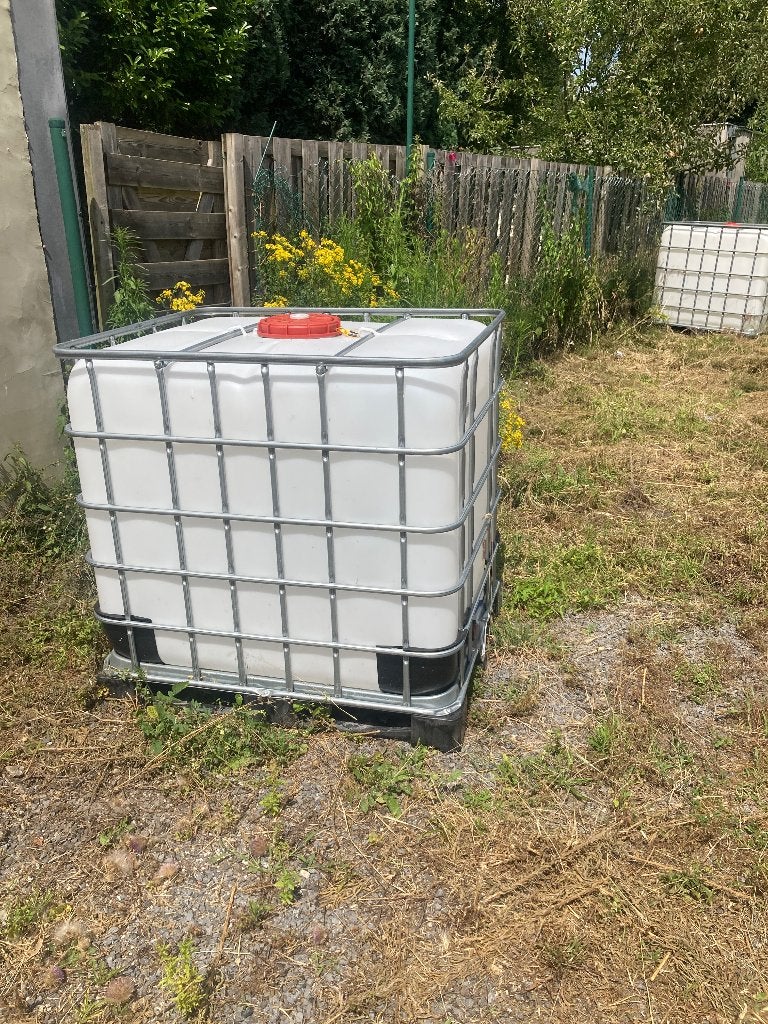 Ibc container 1000L, Ophalen, Zo goed als nieuw, Kunststof, Met kraantje