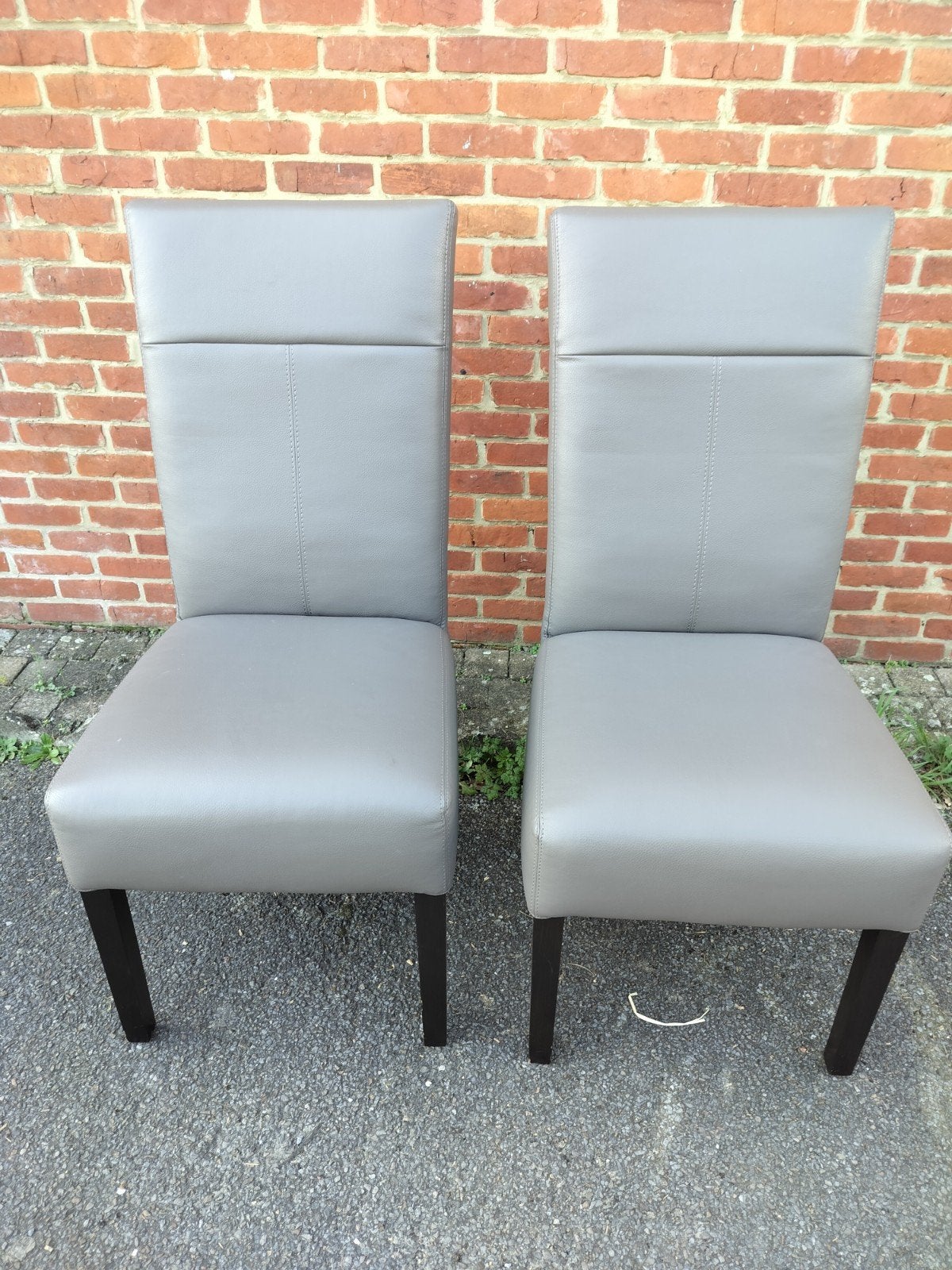 8 mooie eetkamerstoelen grijs, Maison & Meubles, Chaises, Enlèvement, Gris