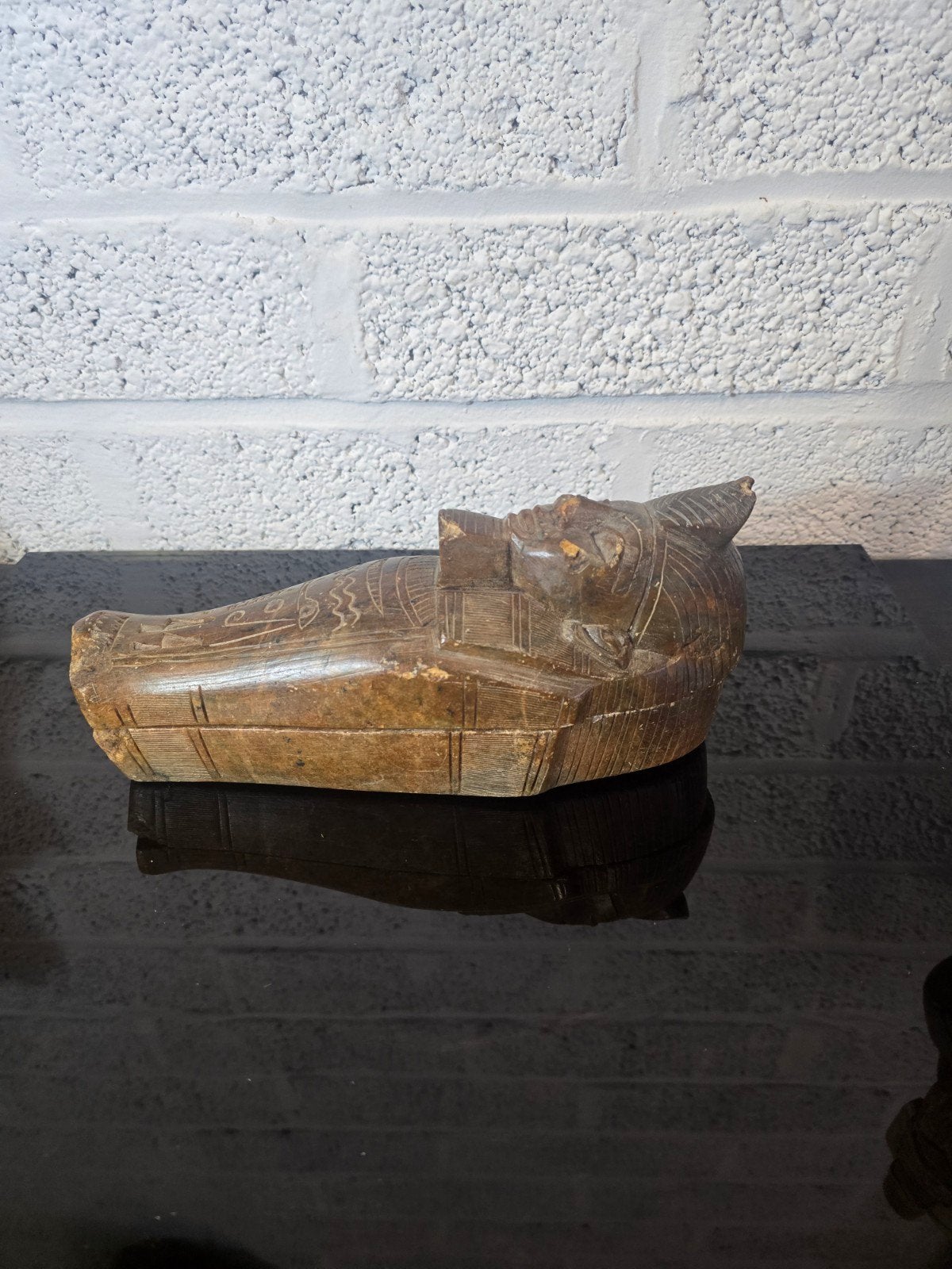 boîte à momie ancienne (pierre naturelle), Collections, Enlèvement ou Envoi, Minéral