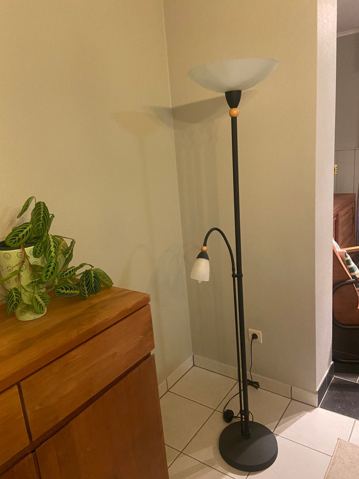 Staande lamp, Ophalen, Zo goed als nieuw, Glas