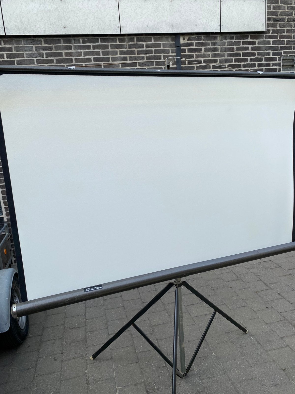 Oprolbaar projectiescherm 180x150, Ophalen of Verzenden, Gebruikt