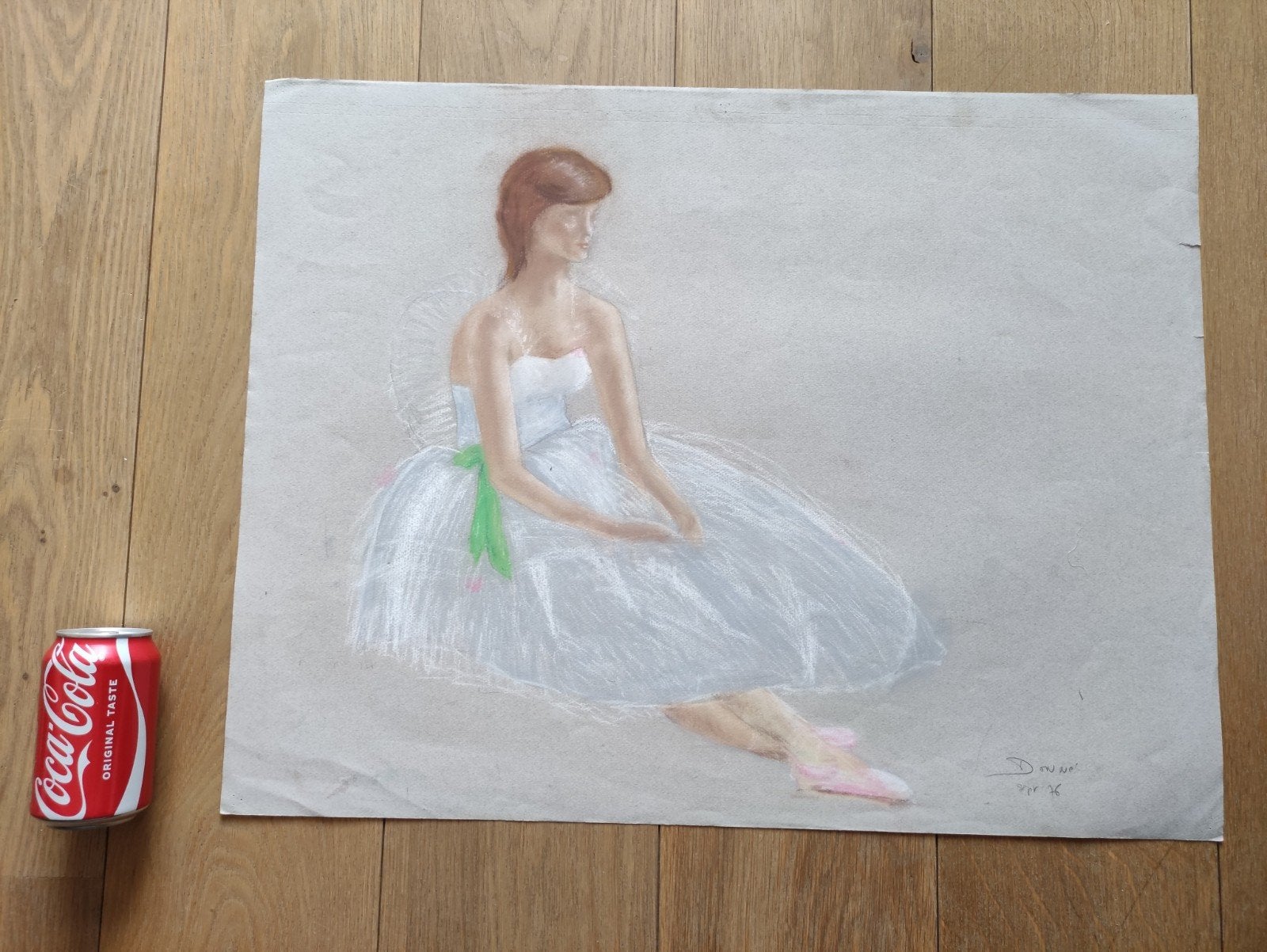 GEORGETTE DONNÉ - Grote ballerina pastel, Antiek en Kunst, Ophalen of Verzenden, Gedateerd, Pastel, Papier