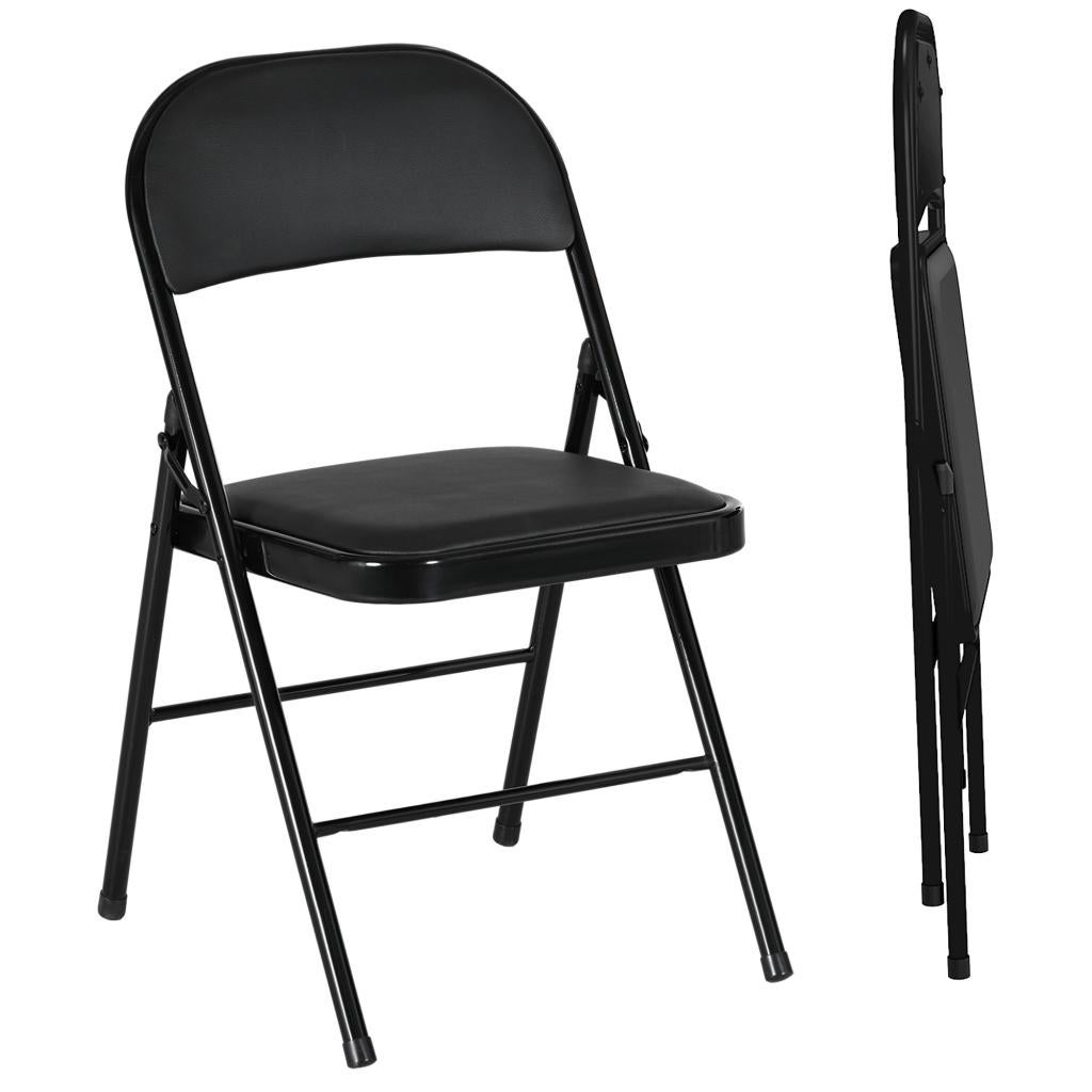HOMCOM Klapstoel, 2-Pack, Ophalen, Nieuw, Zwart