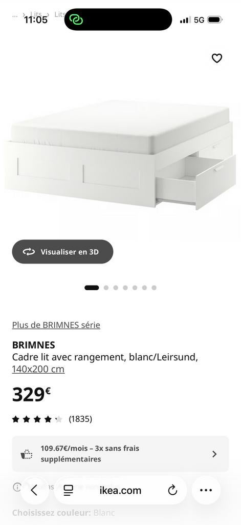 IKEA Brimnes bed, Huis en Inrichting, Slaapkamer | Bedden, Ophalen, Zo goed als nieuw