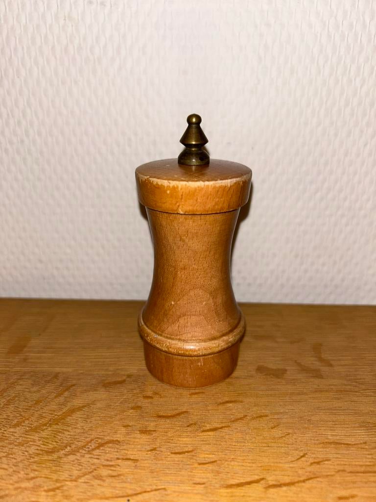 Houten vintage pepermolen, Ophalen of Verzenden