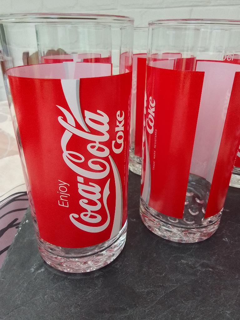 6 verres Coca-Cola 40 cl vintage, Collections, Enlèvement ou Envoi, Comme neuf, Verre à soda