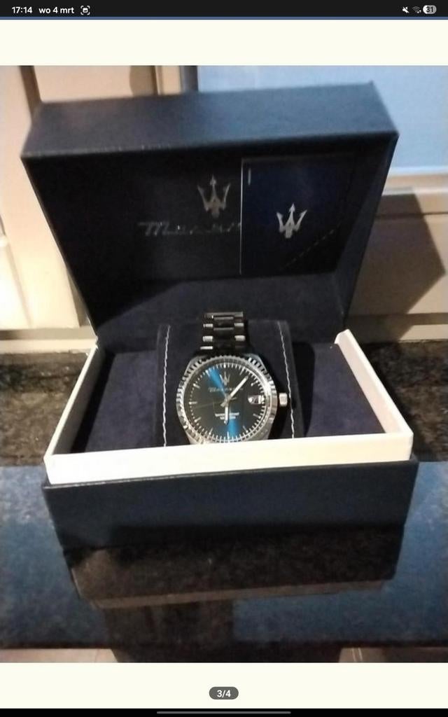 Maserati horloge, Montre-bracelet, Autres marques, Enlèvement ou Envoi, Acier