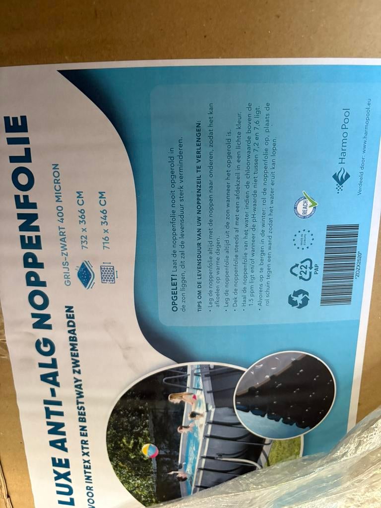 Zwembad zandfilter-pomp-zeil-noppenfolie, Tuin en Terras, Bewateringscomputers, Ophalen, Zo goed als nieuw