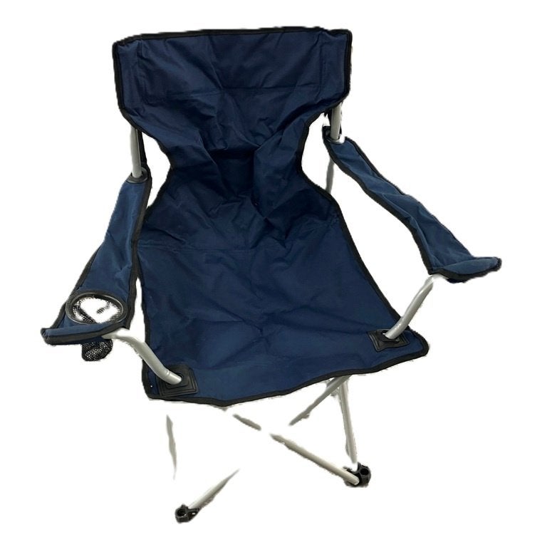 Campingstoel / vouwstoel blauw met bekerhouder., Caravans en Kamperen, Ophalen, Gebruikt, Campingstoel
