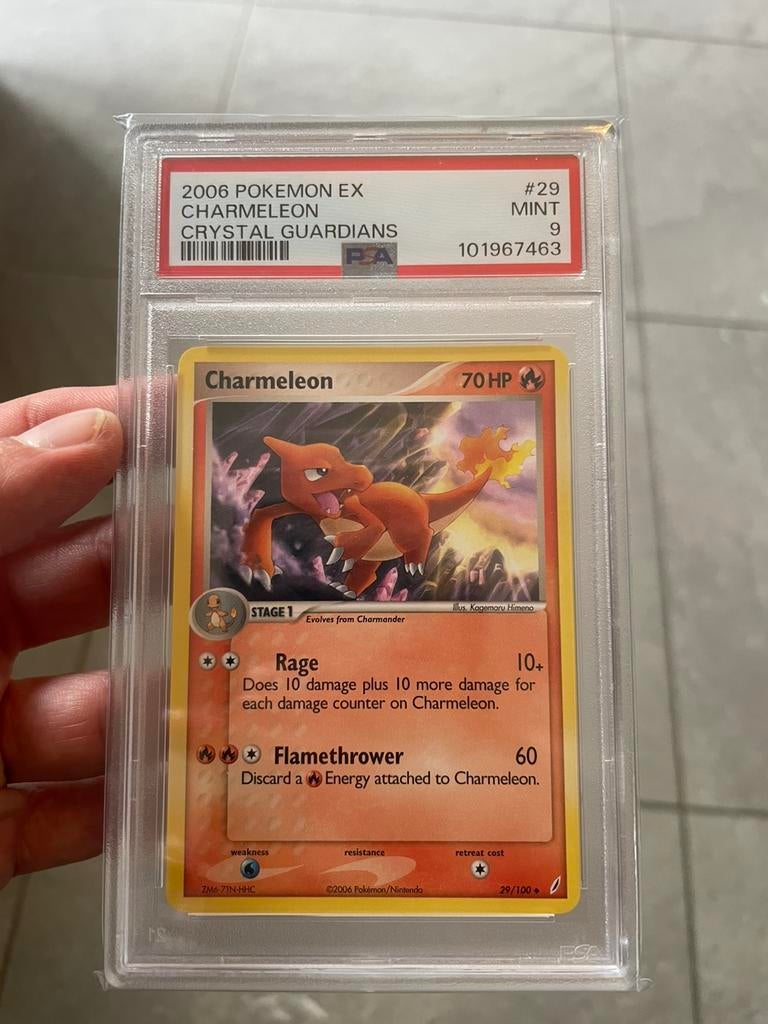 Charmeren #29/100 PSA 9 – EX Crystal Guardians (2006), Ophalen of Verzenden, Nieuw, Losse kaart, Foil
