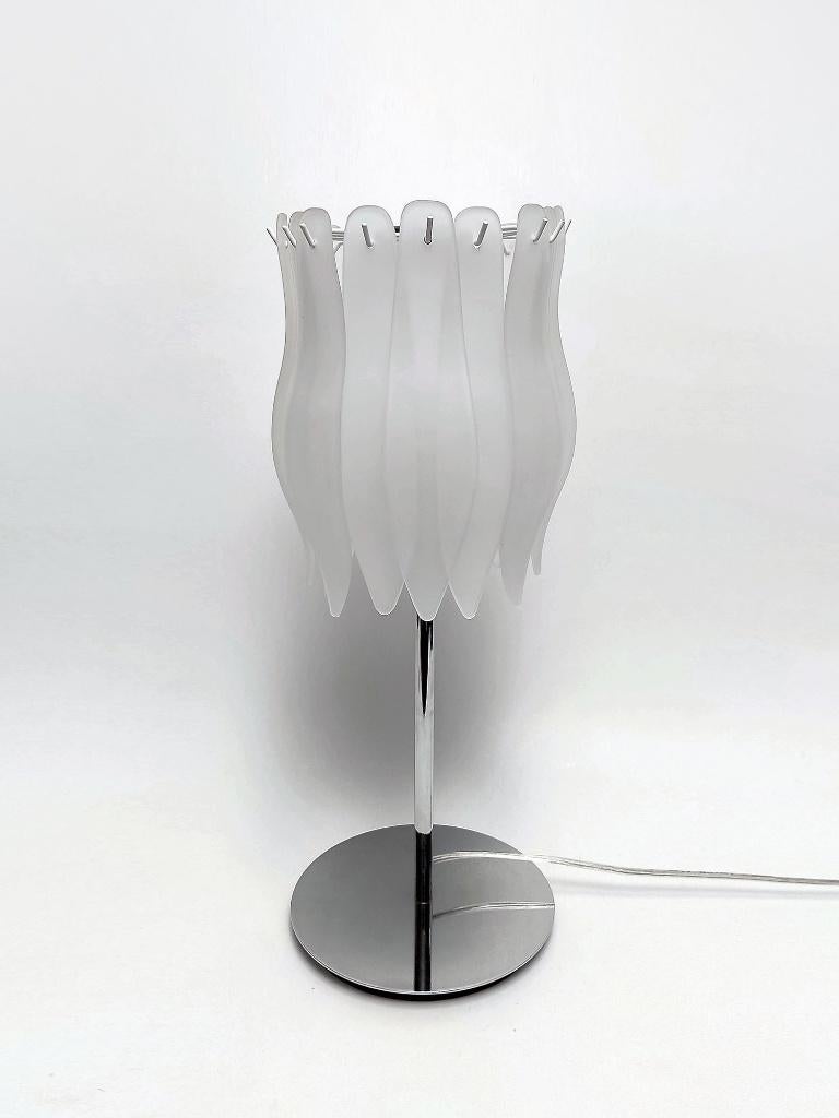 Lampe de table à lattes de verre massives, Enlèvement ou Envoi, Maison et Meubles