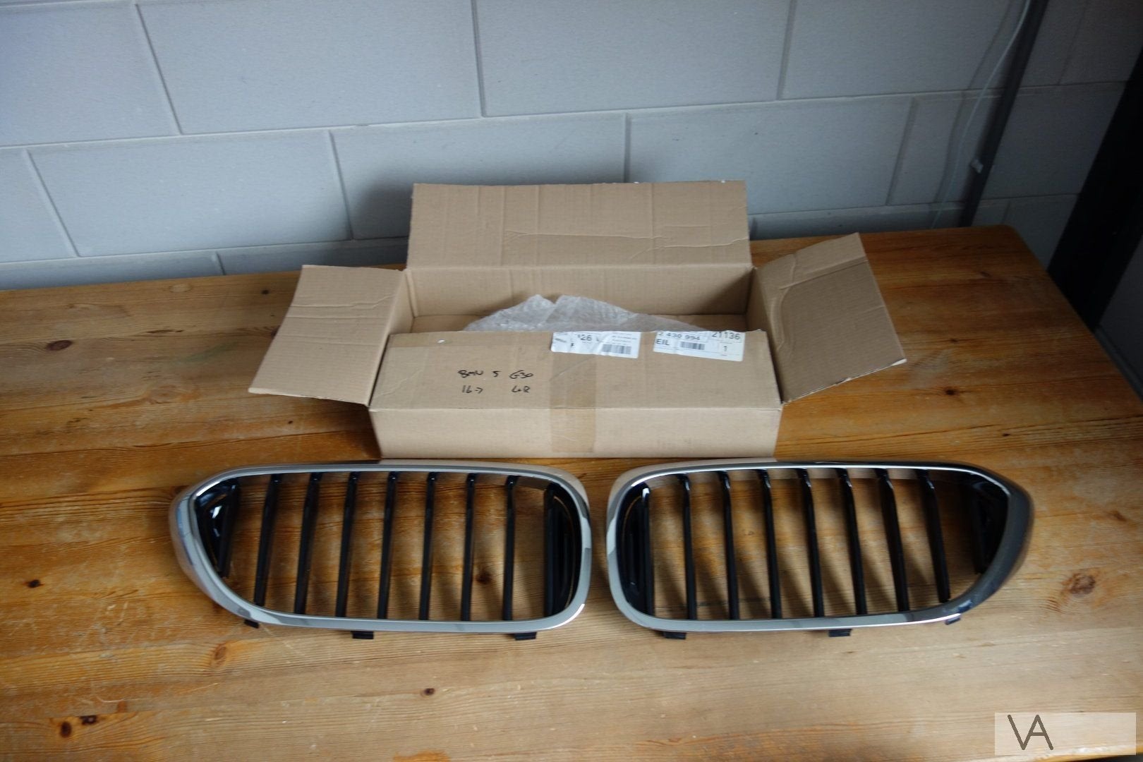 BMW 5 serie G30 G31 2016 - 2020 grille nier in de bumper €30, -, Utilisé, -, Enlèvement ou Envoi