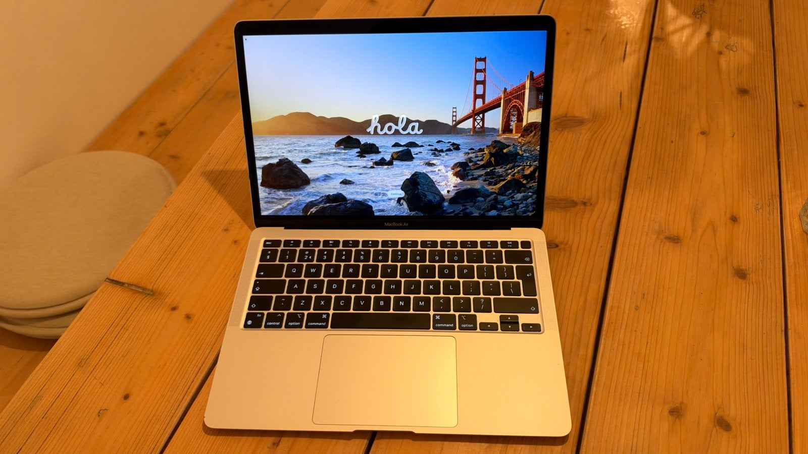 Macbook air M1 13” 8Gb ram 256GB SSD qwerty, Ophalen, Gebruikt, 256 GB, Qwerty