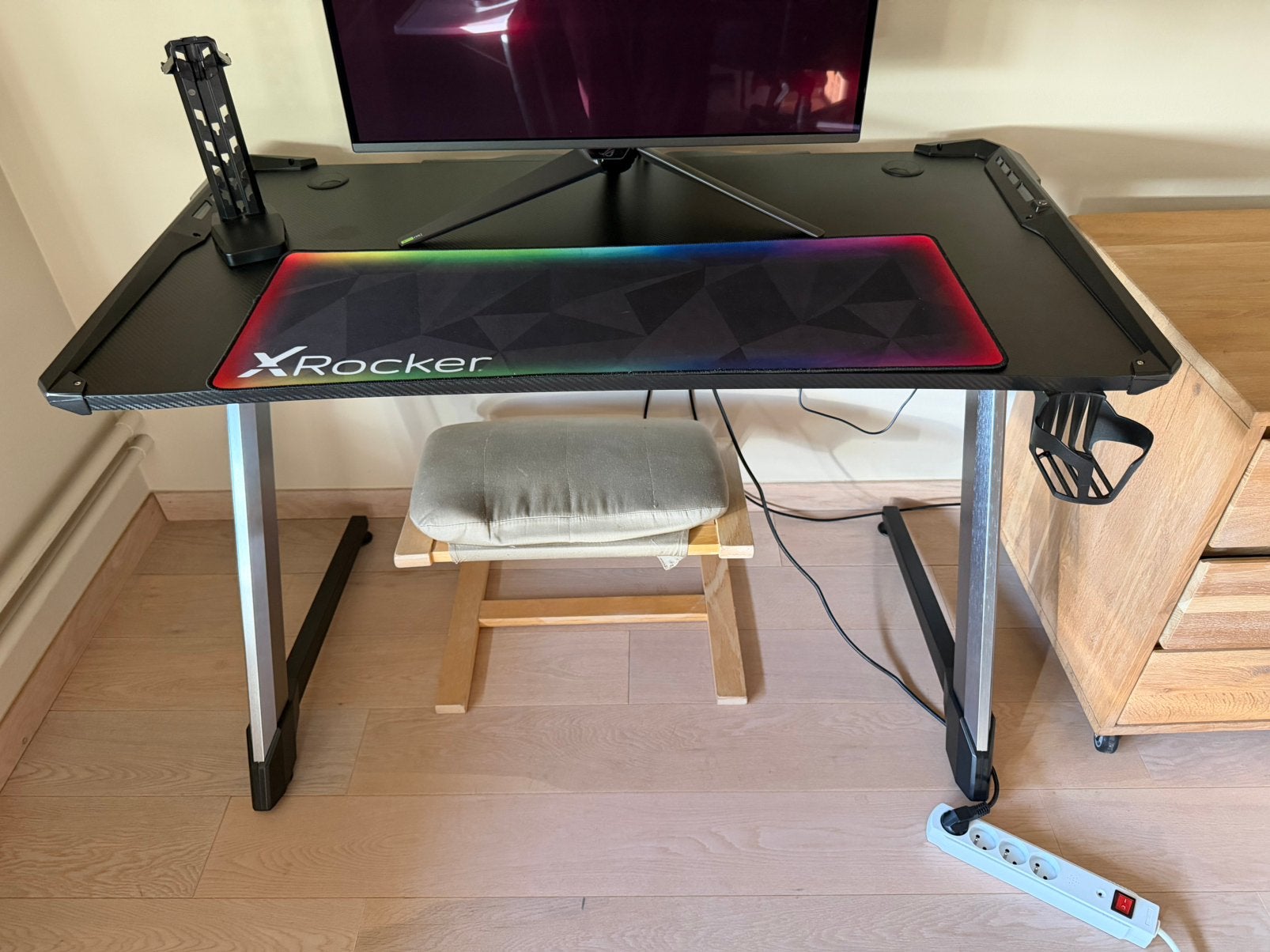 Gaming bureau tafel met verlichting verschillende kleuren, Enlèvement, Comme neuf