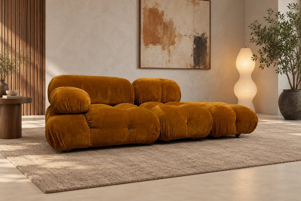 ÉTAT NEUF B&B Italia Camaleonda Jaune Ocre | PN €17.500, Maison & Meubles, 75 à 100 cm, Enlèvement ou Envoi, Banc droit, Comme neuf