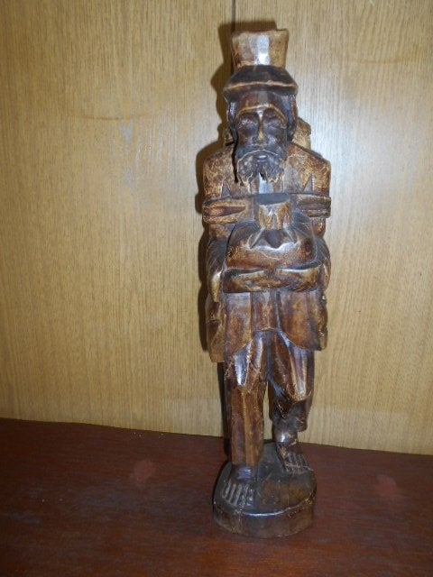 Mooi houten beeld uit Equador, Antiek en Kunst, Kunst | Beelden en Houtsnijwerken, Ophalen of Verzenden, Zuid-Amerika, Hout, Beeld