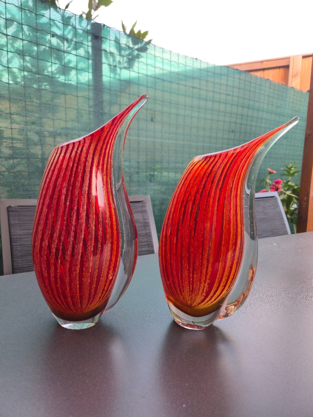 set zware grote meerkleurige murano vazen, Ophalen
