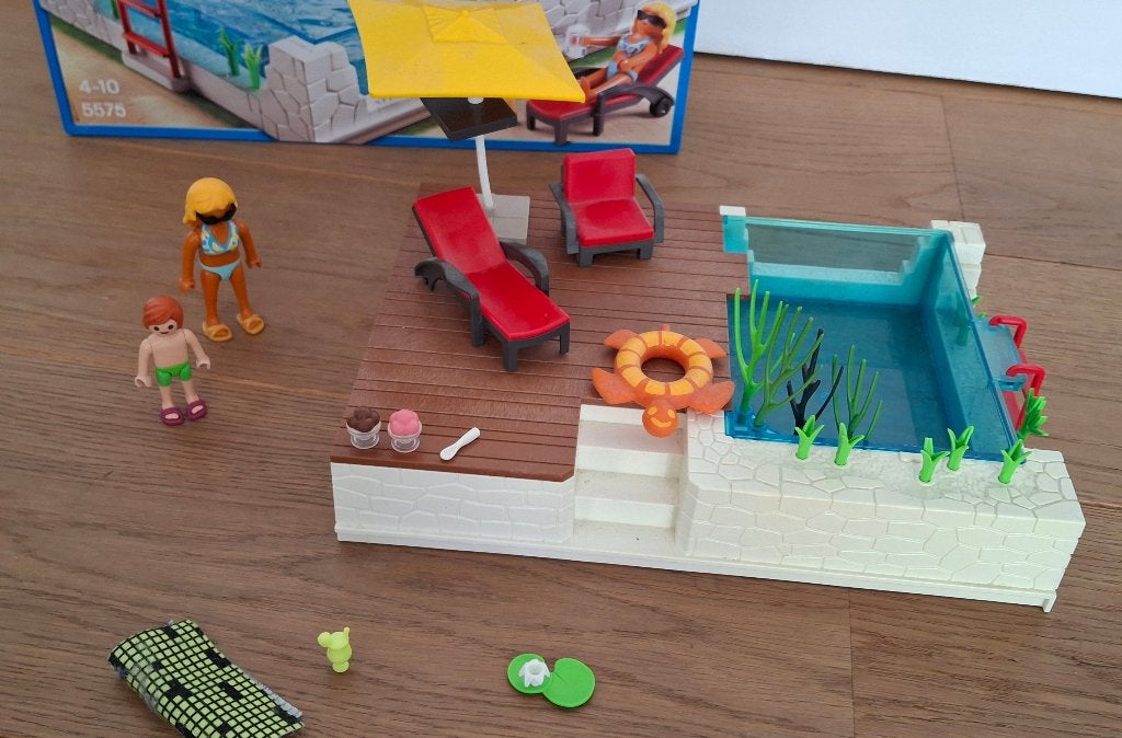 playmobil city life la piscine pour maison moderne 5575, Bâtiment, Comme neuf, City life, Kit complet