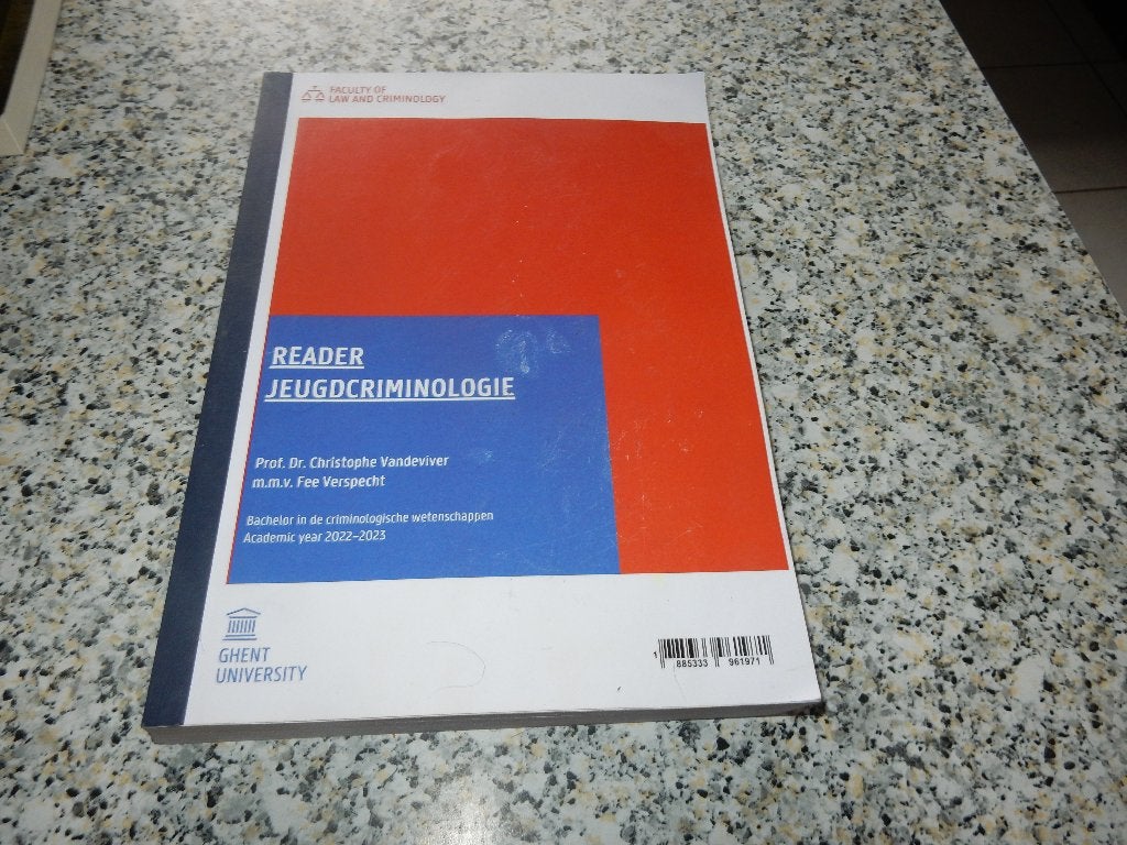nr.873 - Reader jeugdcriminologie - 885333961971, Boeken, Studieboeken en Cursussen, Ophalen of Verzenden