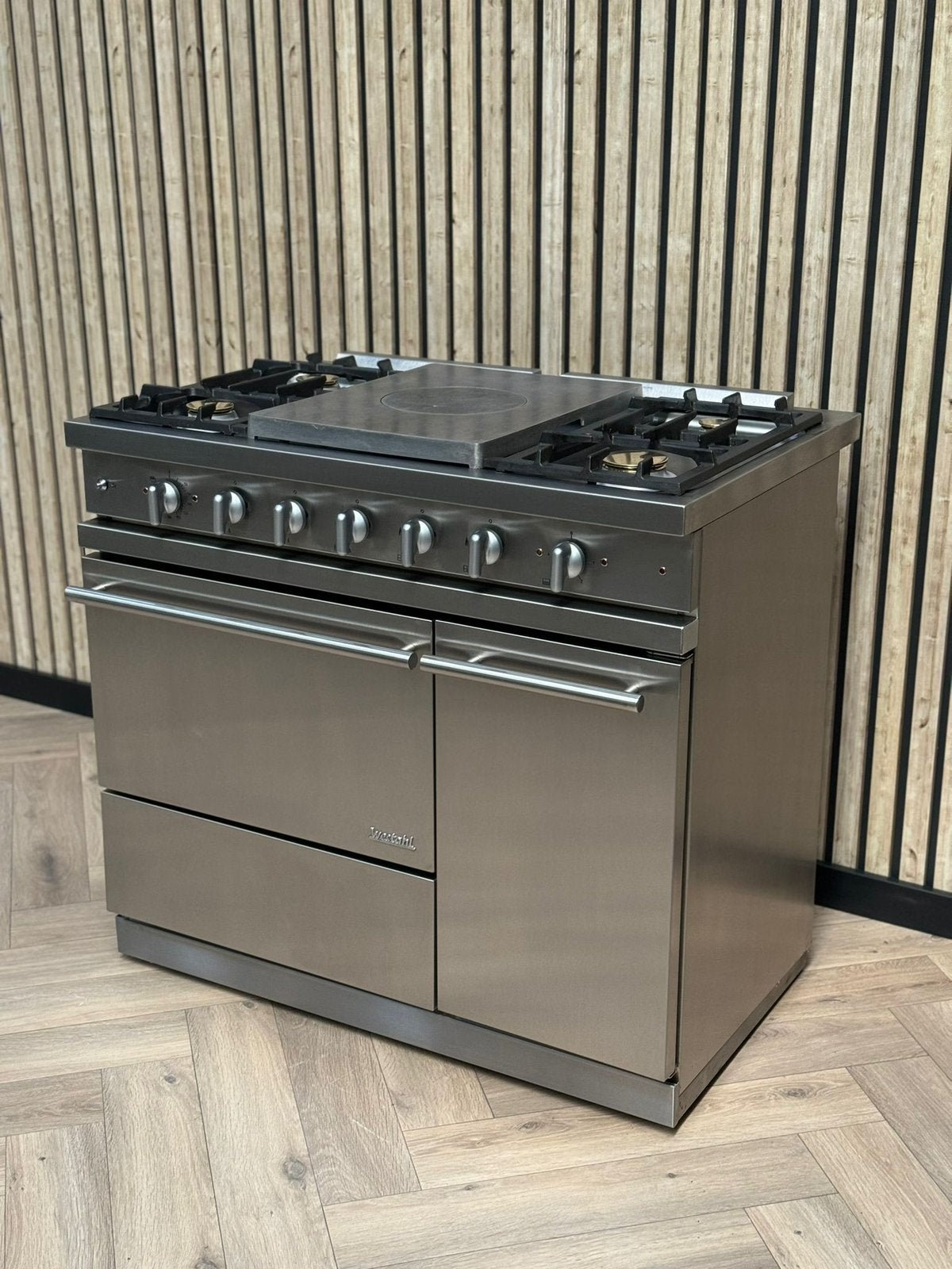 Lacanche Inox 100cm Gas + Hete Lucht + Coup de Feu, Electroménager, Enlèvement ou Envoi, Comme neuf, Gril, Électrique