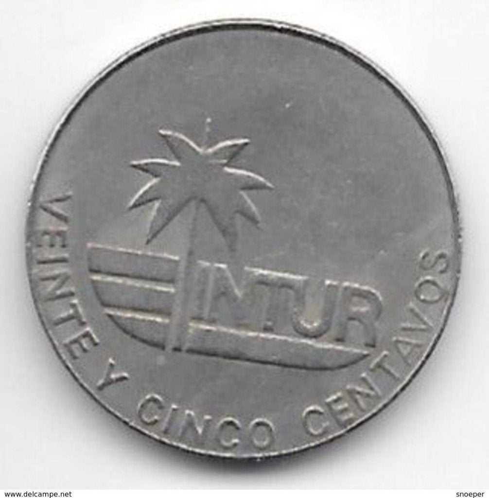 cuba 25 centavos 1981 km 417 xf+/ms 60, Postzegels en Munten, Munten | Amerika, Verzenden, Noord-Amerika, Losse munt
