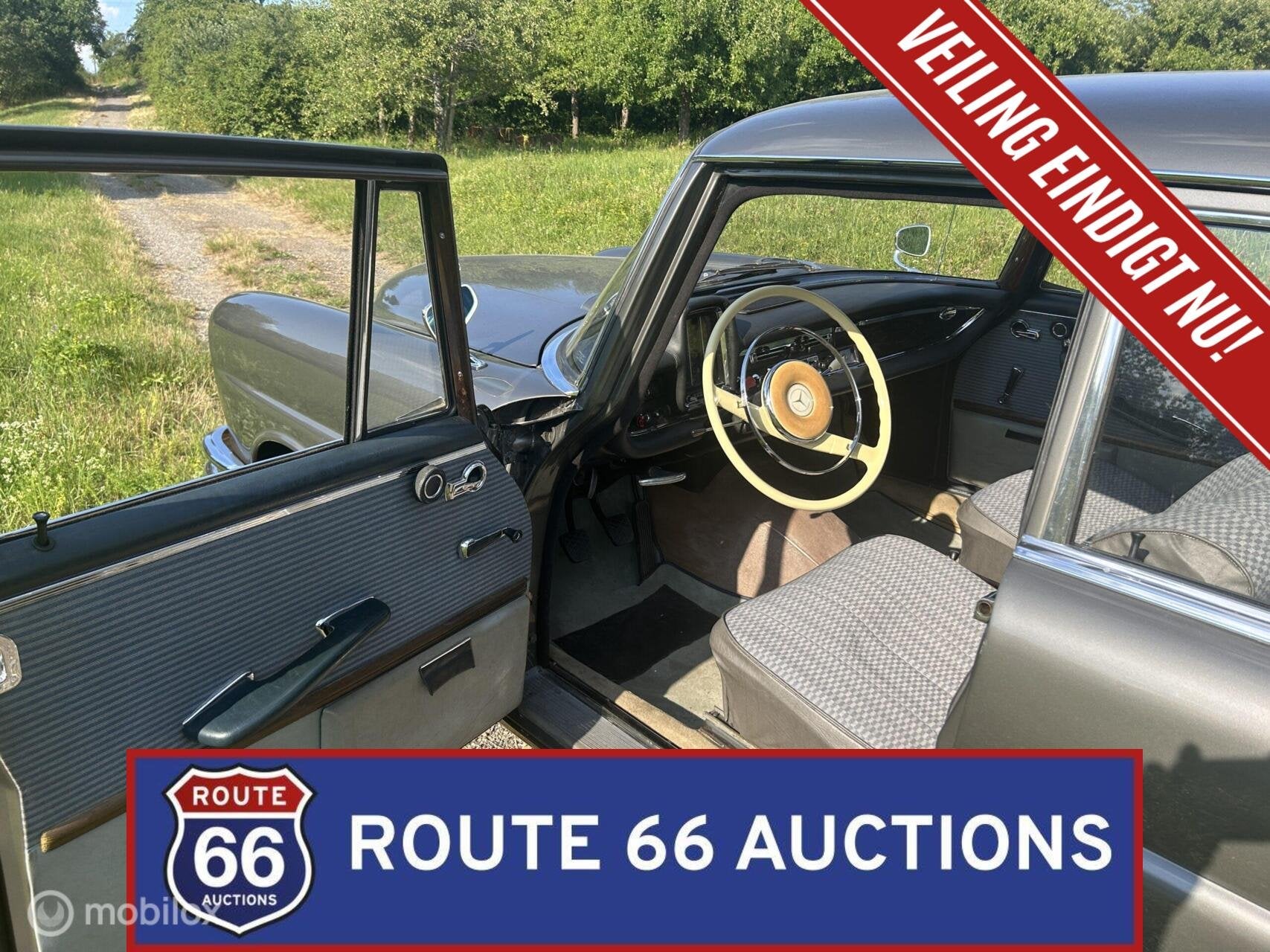 Mercedes-Benz 220 S | Route 66 Auctions, Zwart, Mercedes-Benz, Bedrijf, Handgeschakeld