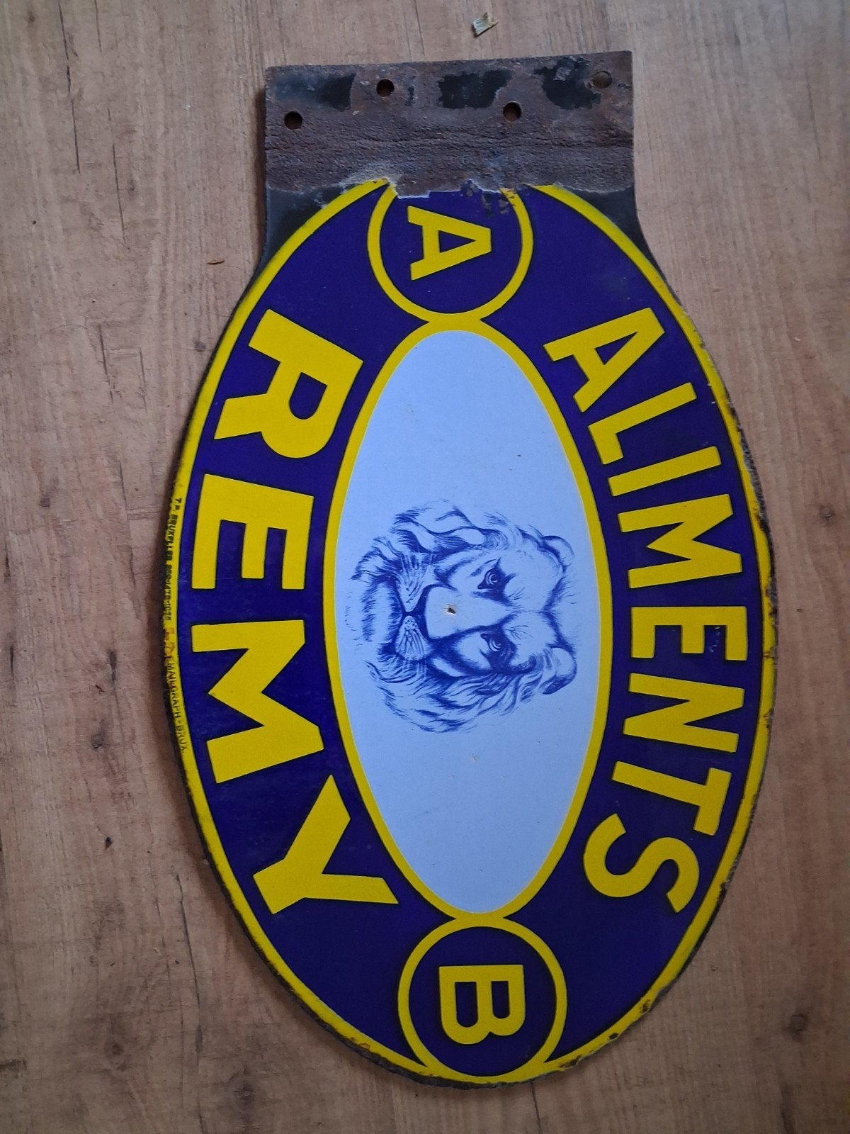 Plaque émaillée aliments remy, Enlèvement ou Envoi