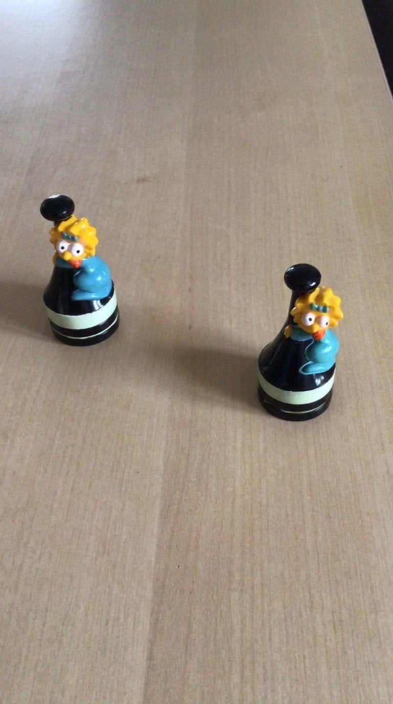 3D-schaakspel The Simpsons Maggie de zwarte pion, Hobby en Vrije tijd, Verzenden, Zo goed als nieuw
