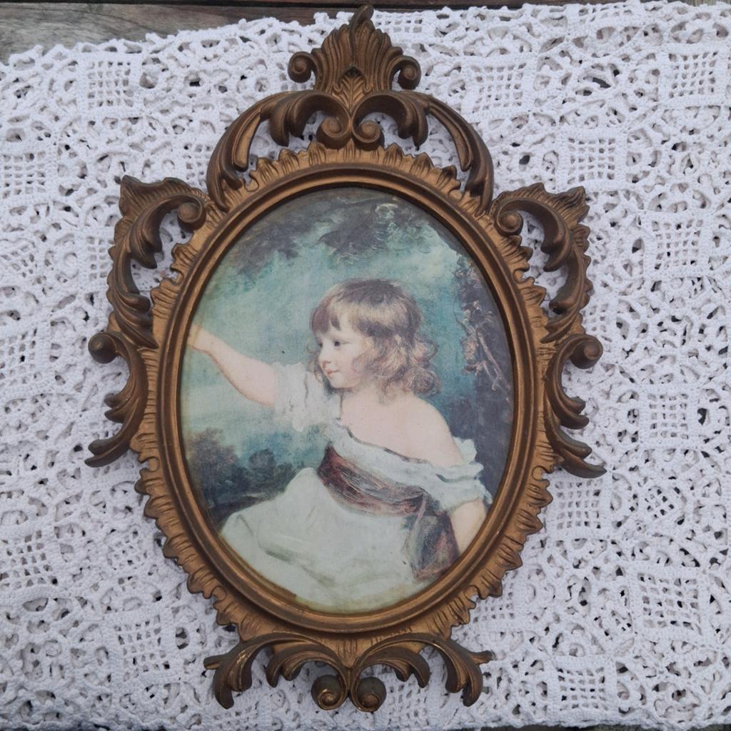 Vintage Italiaans Barok kader (bol glas) Master Hare, Antiek en Kunst, Ophalen of Verzenden