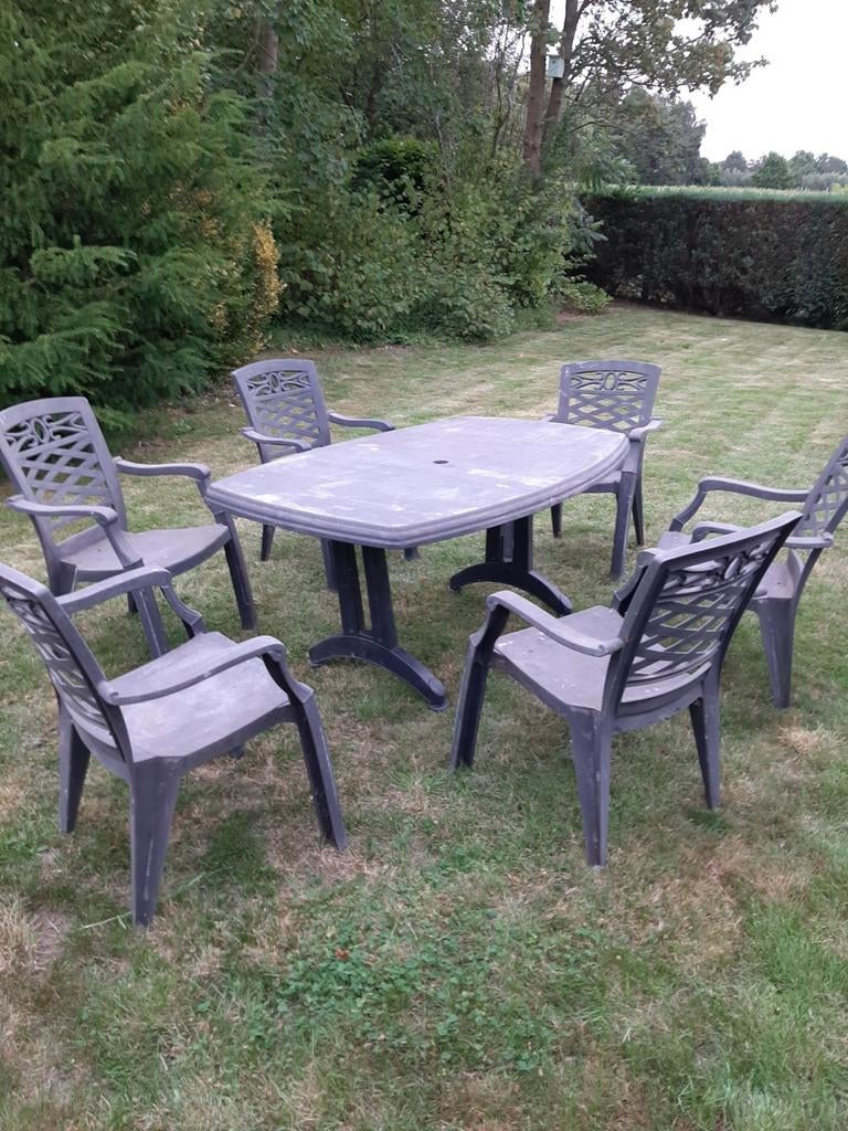 Tuintafel met stoelen, Tuin en Terras, Ophalen