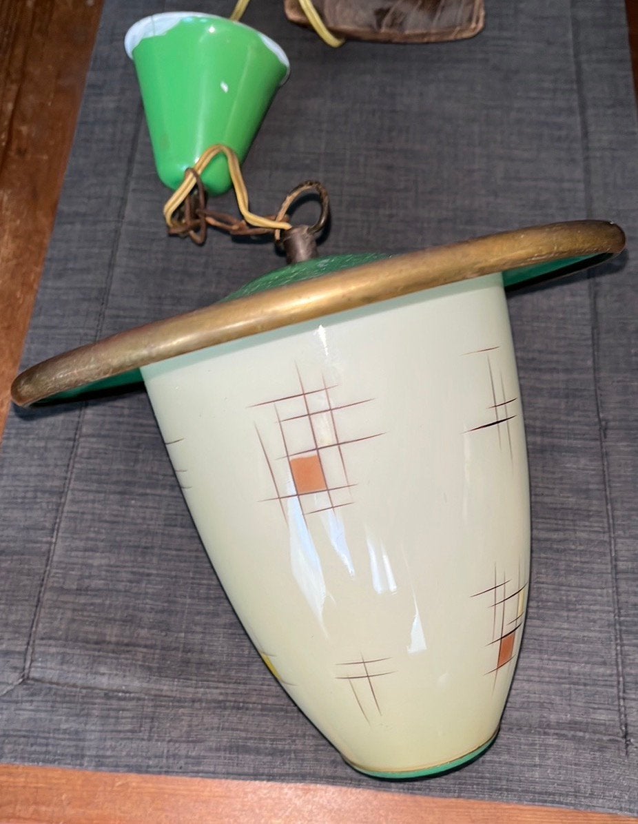 Lampe suspendue vintage UFO des années 1950, Enlèvement ou Envoi