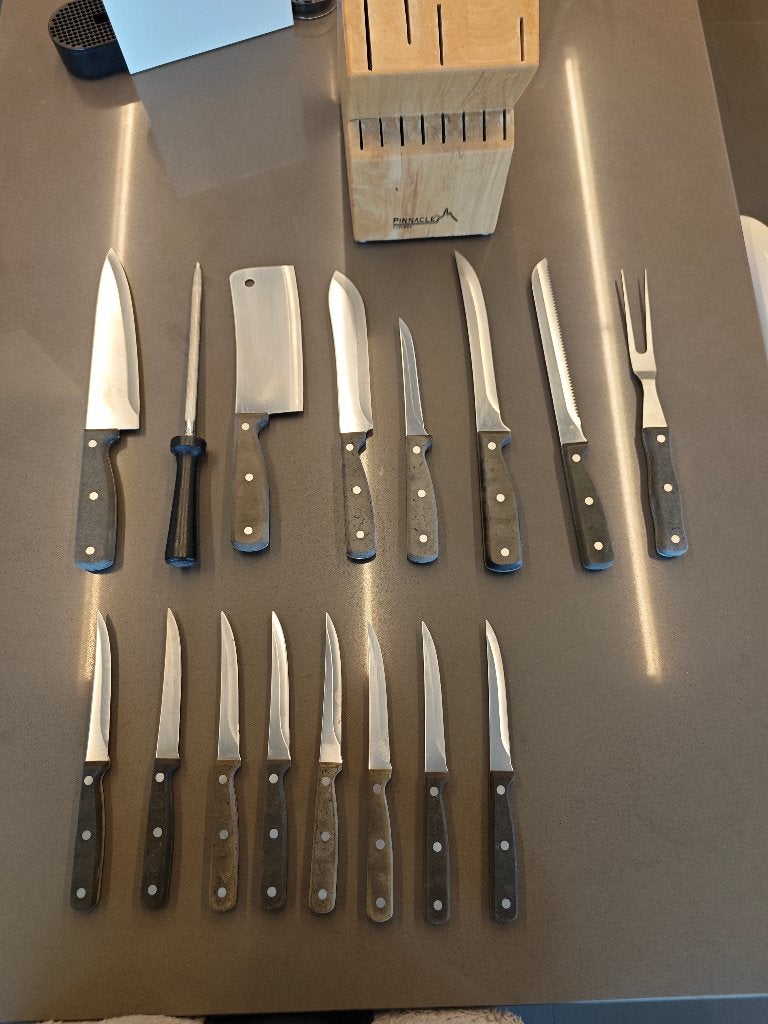 messenblok, Huis en Inrichting, Ophalen, Gebruikt, Bestekset, Messenset