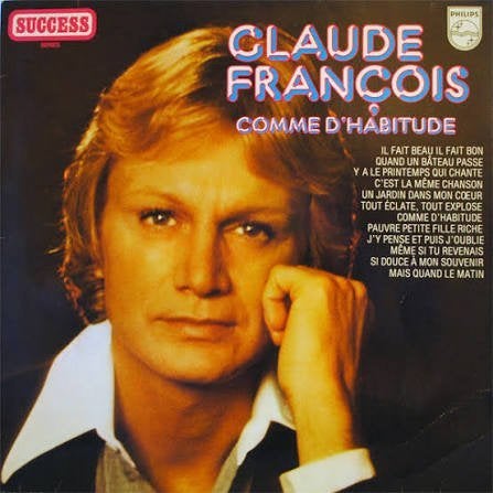 LP/ CLAUDE FRANCOIS > COMME D'HABITUDE, Reissue, Ophalen of Verzenden, LP