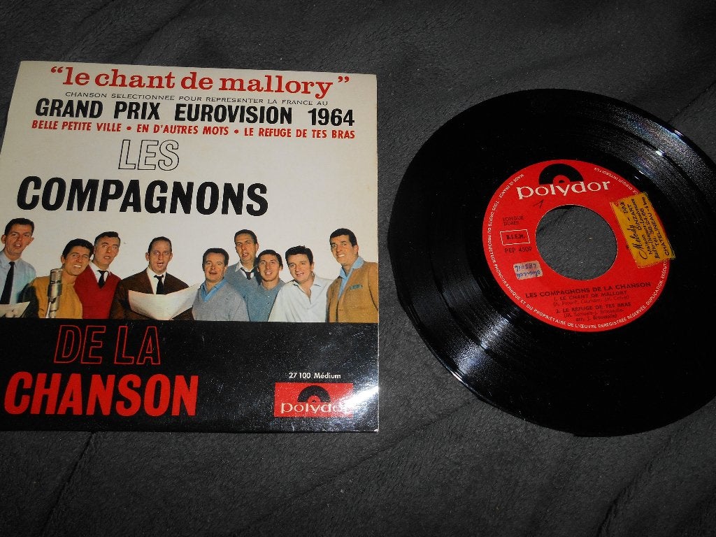 45T 4 pistes les compagnons de la chanson eurovision 1964, Cd's en Dvd's, Vinyl Singles, Ophalen of Verzenden