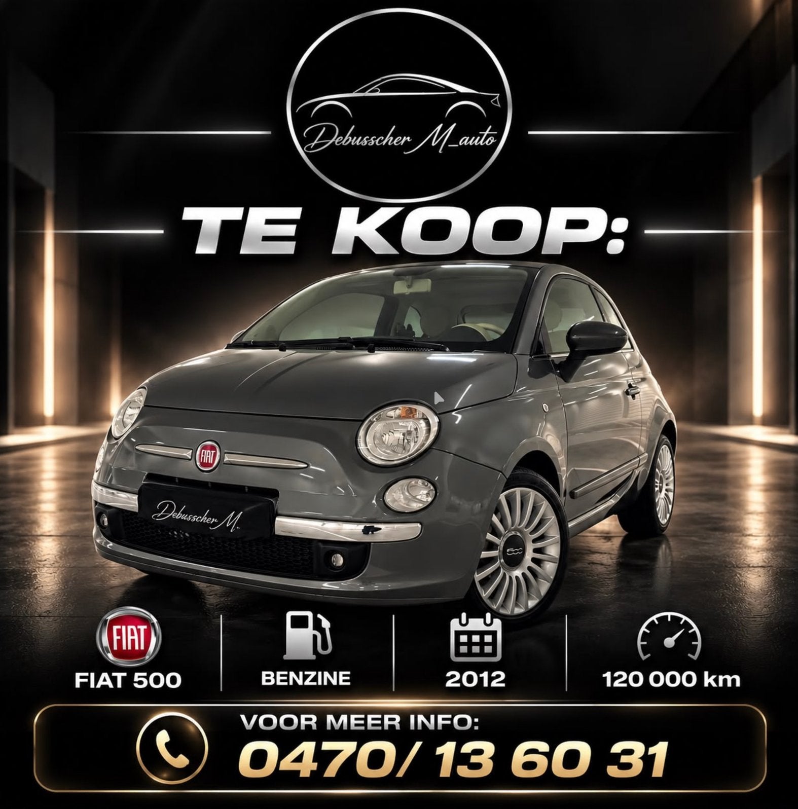 Fiat 500 te koop, Voorwielaandrijving, Stof, 1242 cc, 4 cilinders