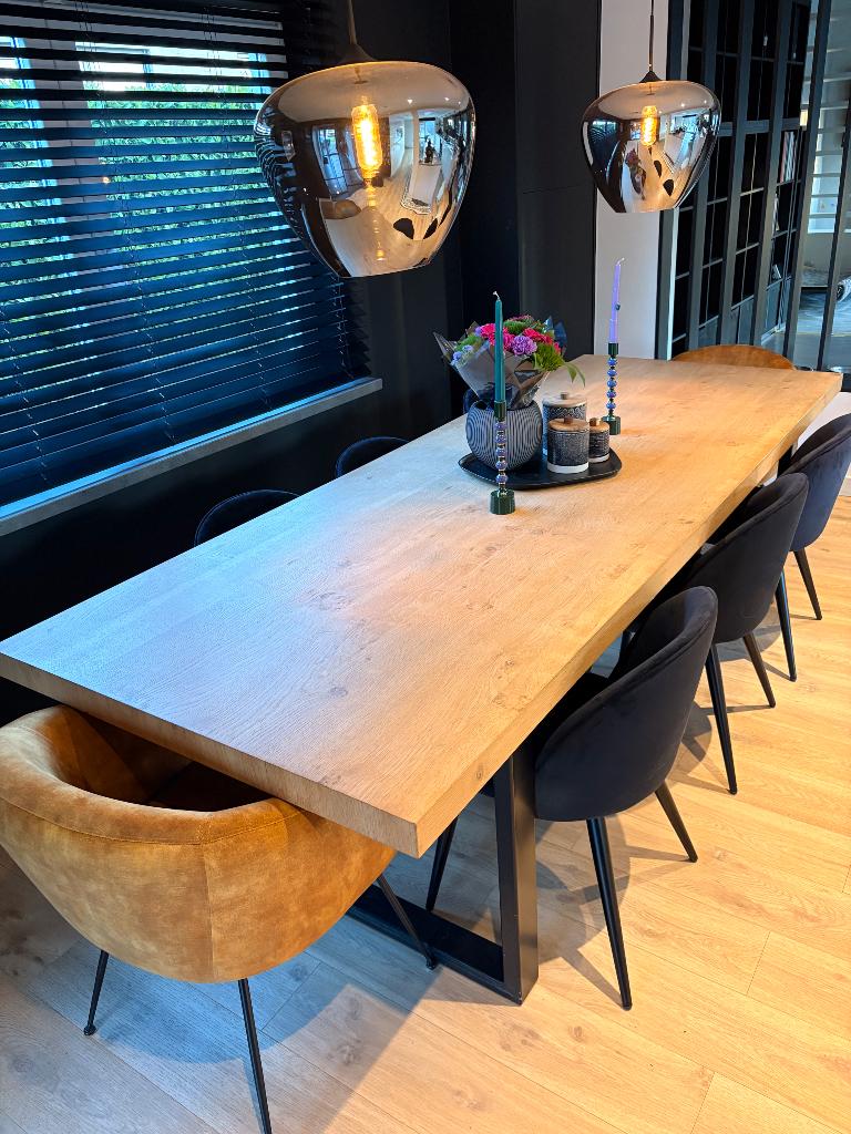 Magnifique table sur mesure en placage chêne, Contemporain, Enlèvement, Utilisé, 50 à 100 cm