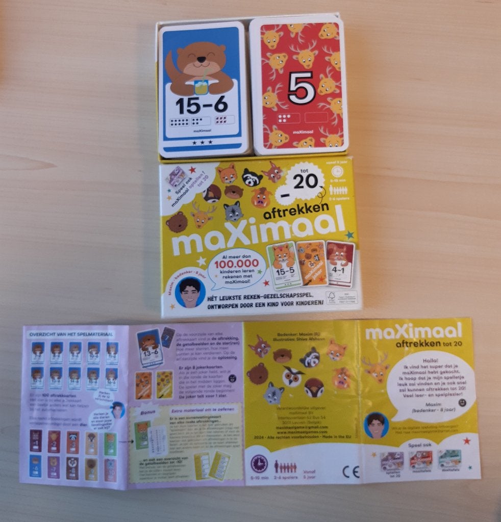 maXimaal - Aftrekken (tot 20) al spelend leren, Ophalen, Zo goed als nieuw, Rekenen
