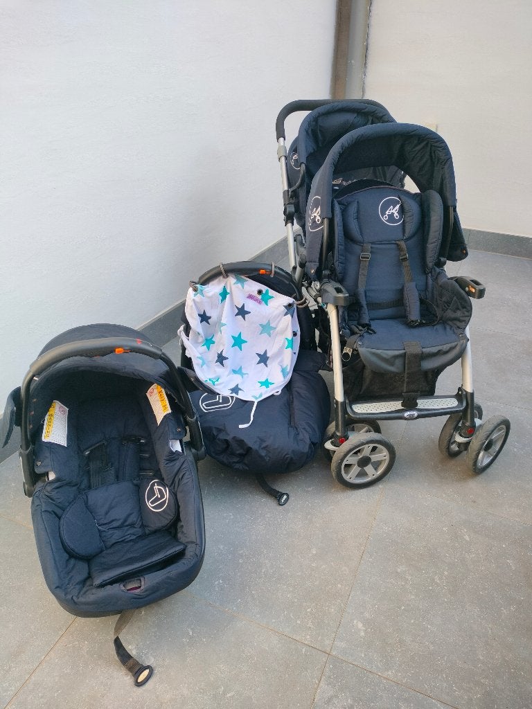 Duo buggy/ tweelingenbuggy/ pousette duo, Kinderen en Baby's, Gebruikt, Duowagen, Combiwagen, Ophalen