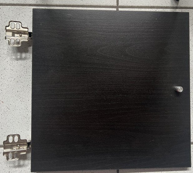 8 inzetdeurtjes zwart-bruin voor IKEA Kallax kasten, Ophalen, Zo goed als nieuw, Minder dan 150 cm, Minder dan 25 cm