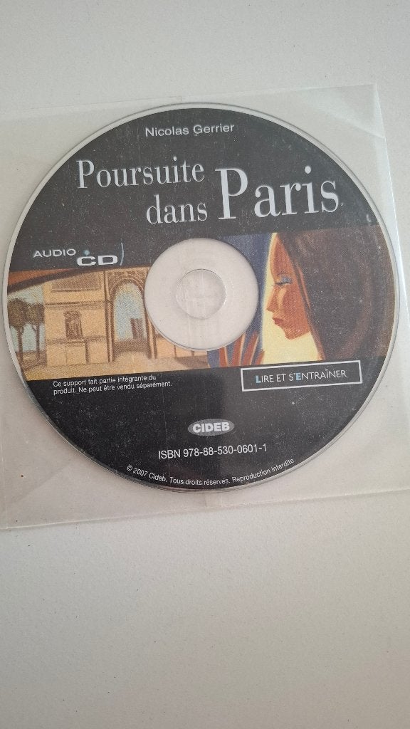 Boek + CD Poursuite dans Paris, Boeken, Overige Boeken, Ophalen of Verzenden, Gelezen, Nicolas Gerrier
