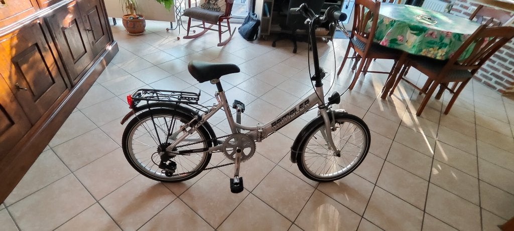 plooifiets, Fietsen en Brommers, Fietsen | Vouwfietsen, Ophalen, 20 inch of meer, Velgrem, Versnellingen