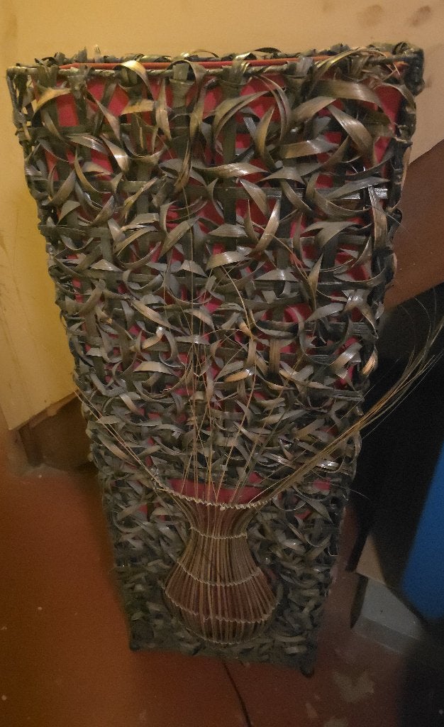 Set 2 Grote Rotan Vloerlampen Boho Bali Stijl Sfeerlampen, Boho / Landelijk, Gebruikt, 100 tot 150 cm, Natuurlijk materiaal